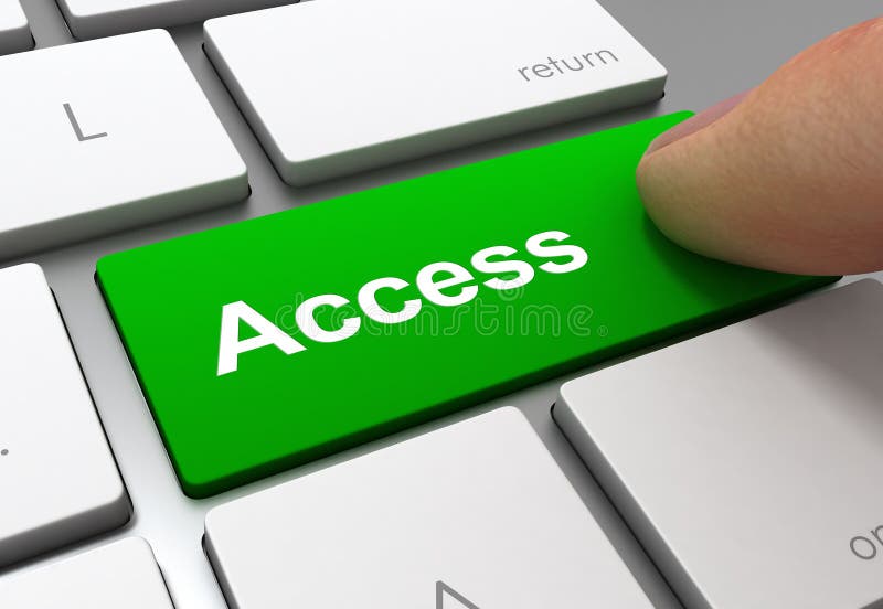 Access button concept 3d illustration vector illustration