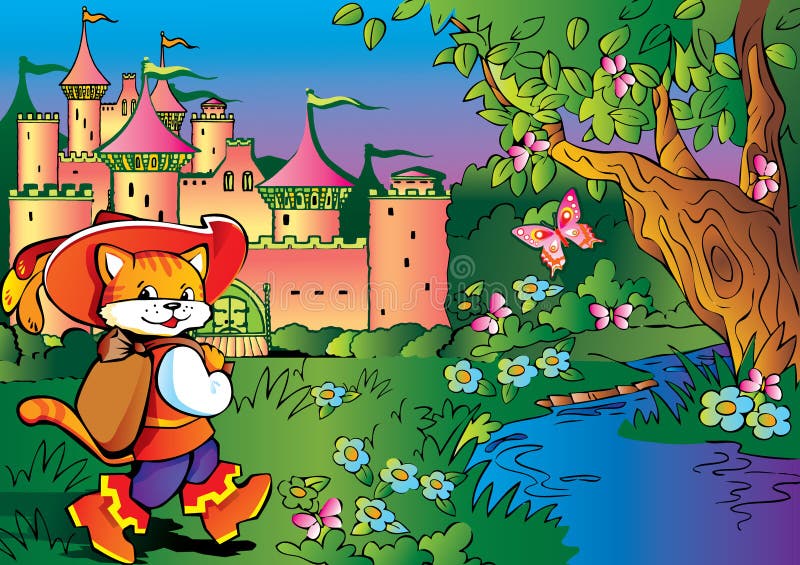 Puss in Boots. stock illustration