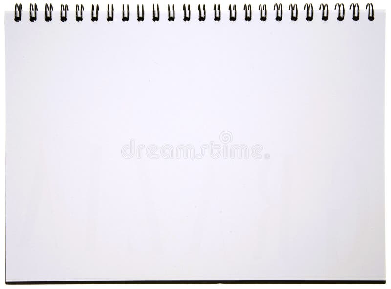 Pusta notepad spirali fotografia royalty free