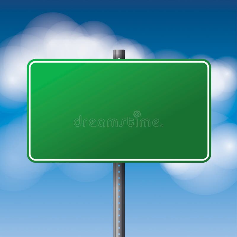 Puste miejsce drogowego znaka zielona ilustracja