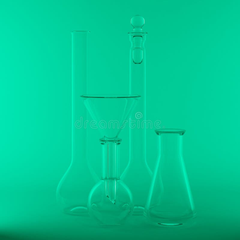 Puste substancj chemicznych kolby. 3d substanci chemicznej pusty kolb target62_1_