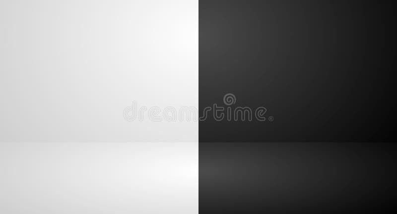 Puste tło pokoju studio White and Black ilustracji