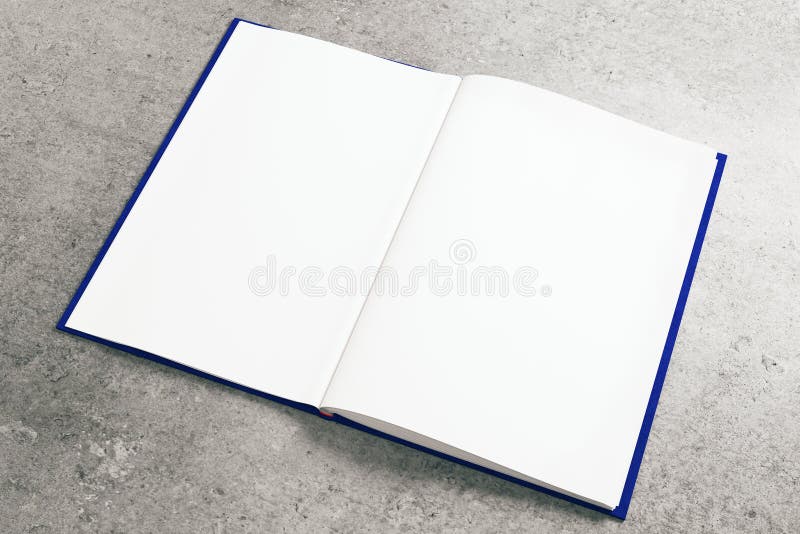 Pusty biały notepad na betonowej powierzchni ilustracji Pusty biały notepad na betonowej powierzchni ilustracji