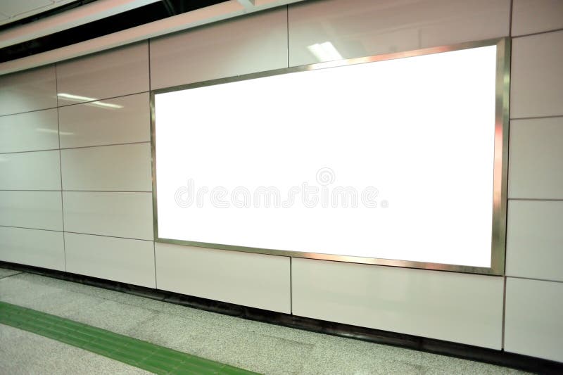 Pusty billboard w metrze obrazy stock Pusty billboard w metrze obrazy stock