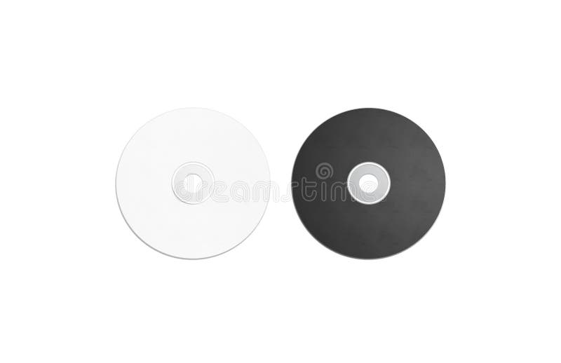 Pusty czarny i biały ścisłego dyska mockup set, odizolowywający, ilustracji Pusty czarny i biały ścisłego dyska mockup set, odizolowywający, ilustracji