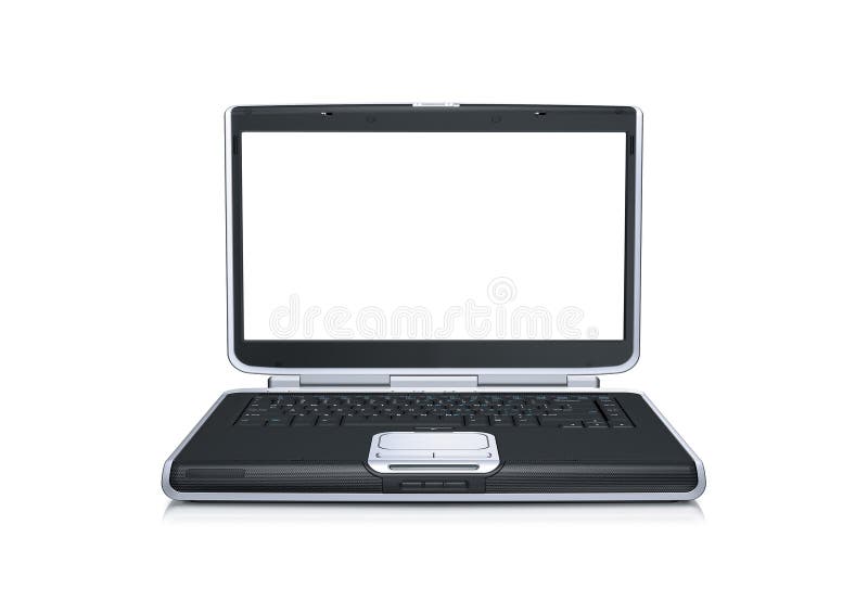 Pusty ekran szeroki laptopa komputerowy zdjęcie stock