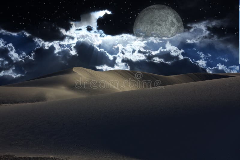 Pustynna noc ilustracja wektor Pustynna noc ilustracja wektor