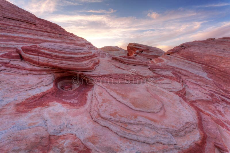 Pustynny formaci mojave czerwieni skały piaskowiec
