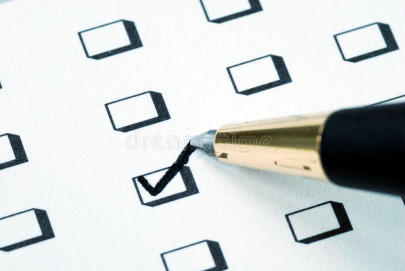 Put the tick in a box royalty free stock photo