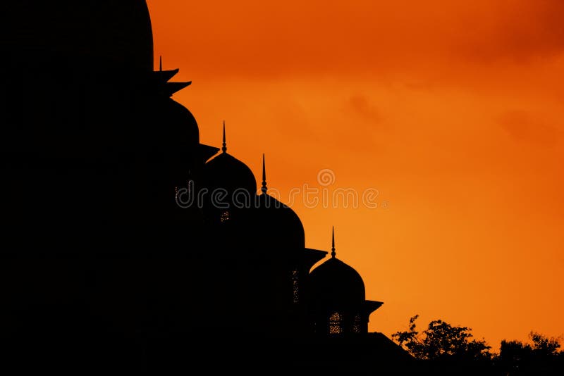 Putrajaya mosque silhouette