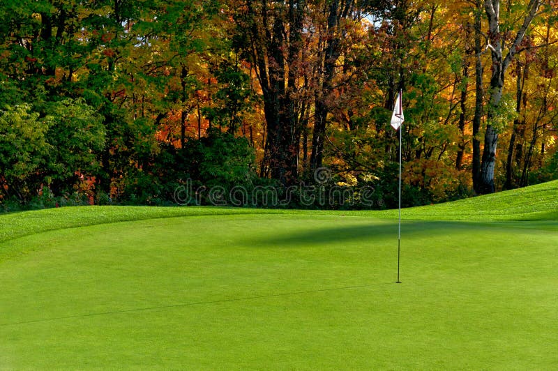 Putting green del campo de golf imágenes de archivo libres de regalías Putting green del campo de golf imágenes de archivo libres de regalías