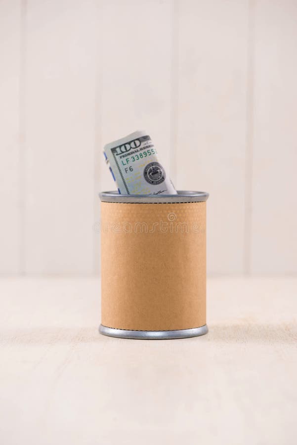 Donate Concept. Putting Money into Donation Box. Stock Image Image of