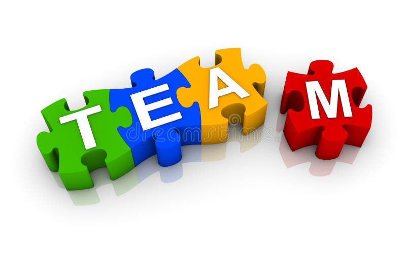 Putting a Team Together royalty free illustration