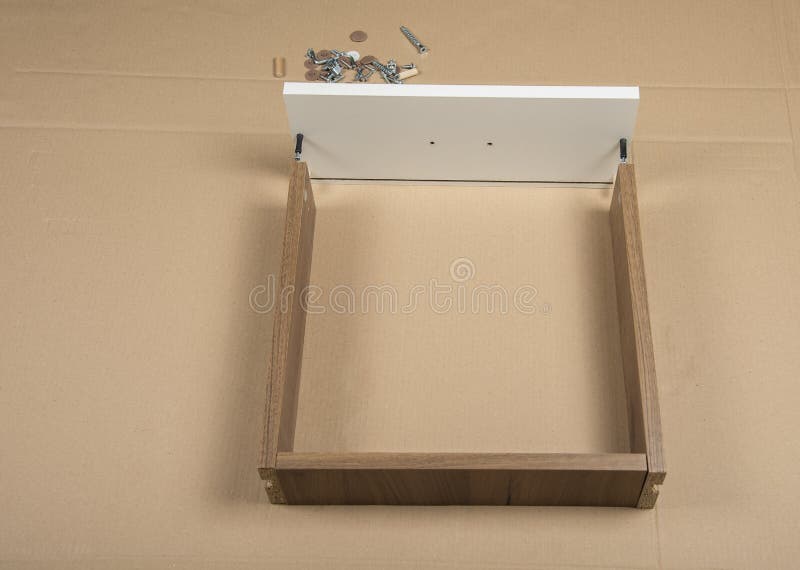 Putting Together Self Assembly Furniture.Diy Concept Stock Image
