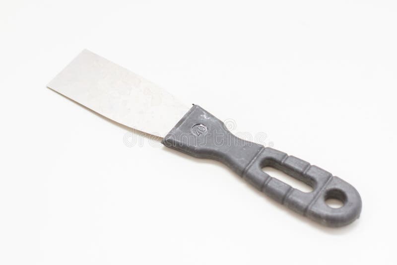 Putty Knife on Tub of White Acrylic Glazing Putty Stock Image Image