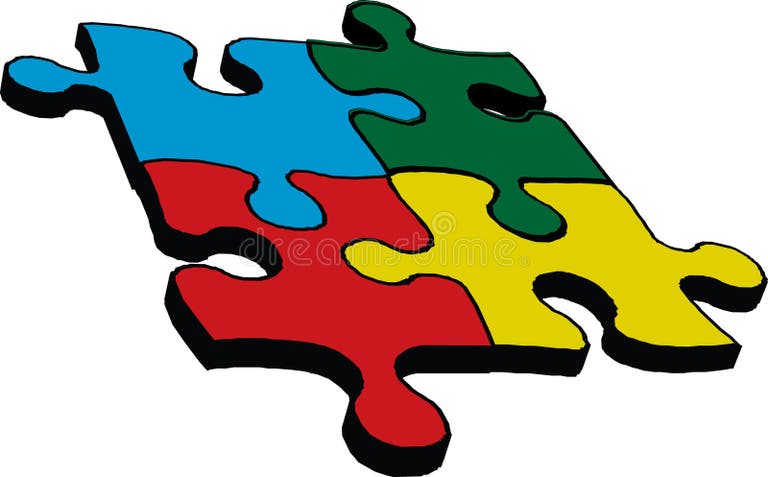 Scattered Puzzle Pieces Stock Illustrations 1 384 Scattered Puzzle