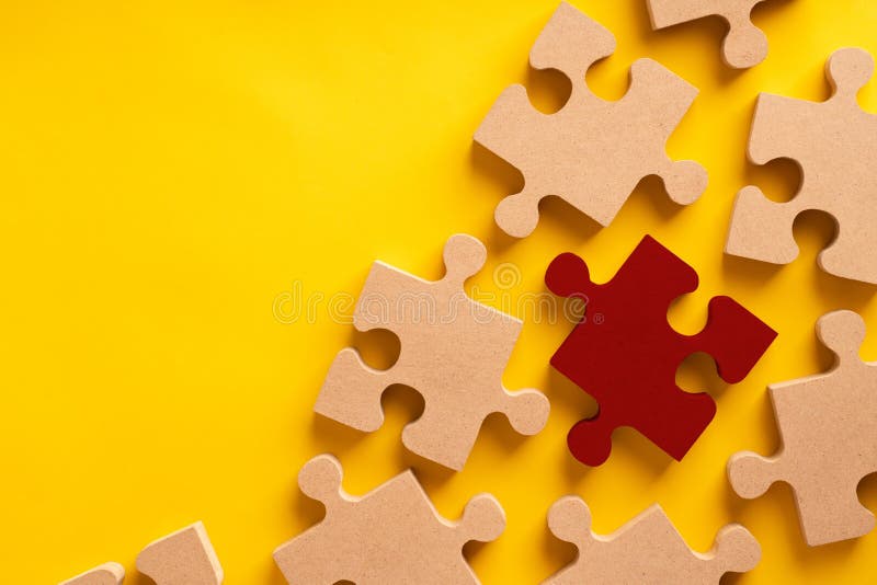Puzzle colorat simplu pentru concepția business&strategy stock image