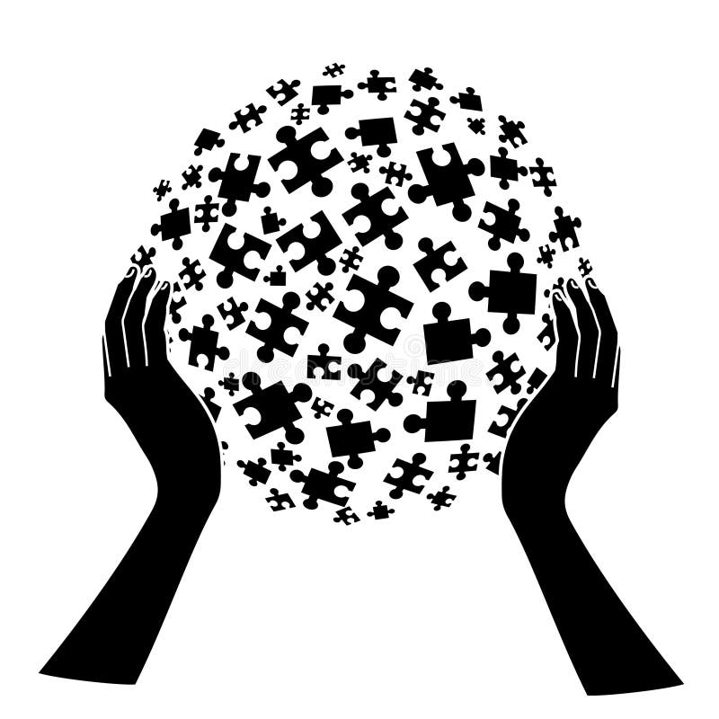 Puzzle creative stock illustration