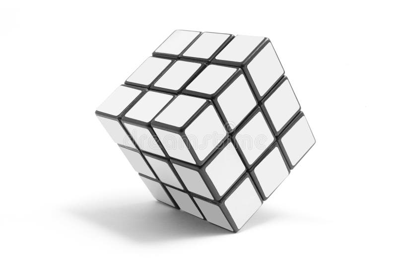 White cube puzzle game editorial stock image. Image of puzzle - 36756734