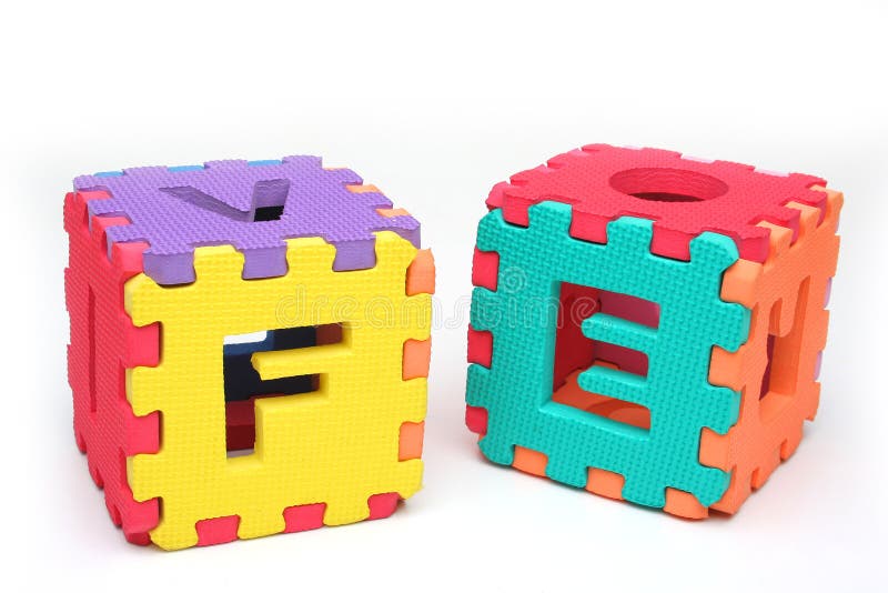 Puzzle cubes with letters