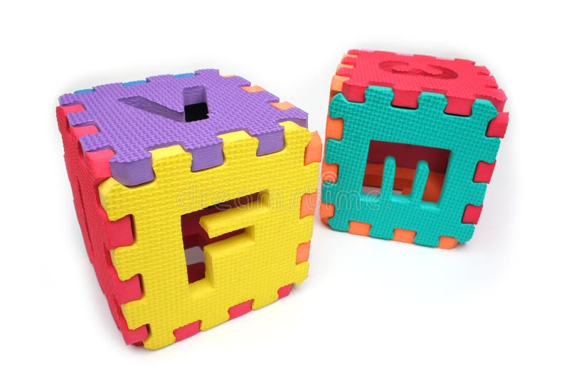 Puzzle cubes with letters