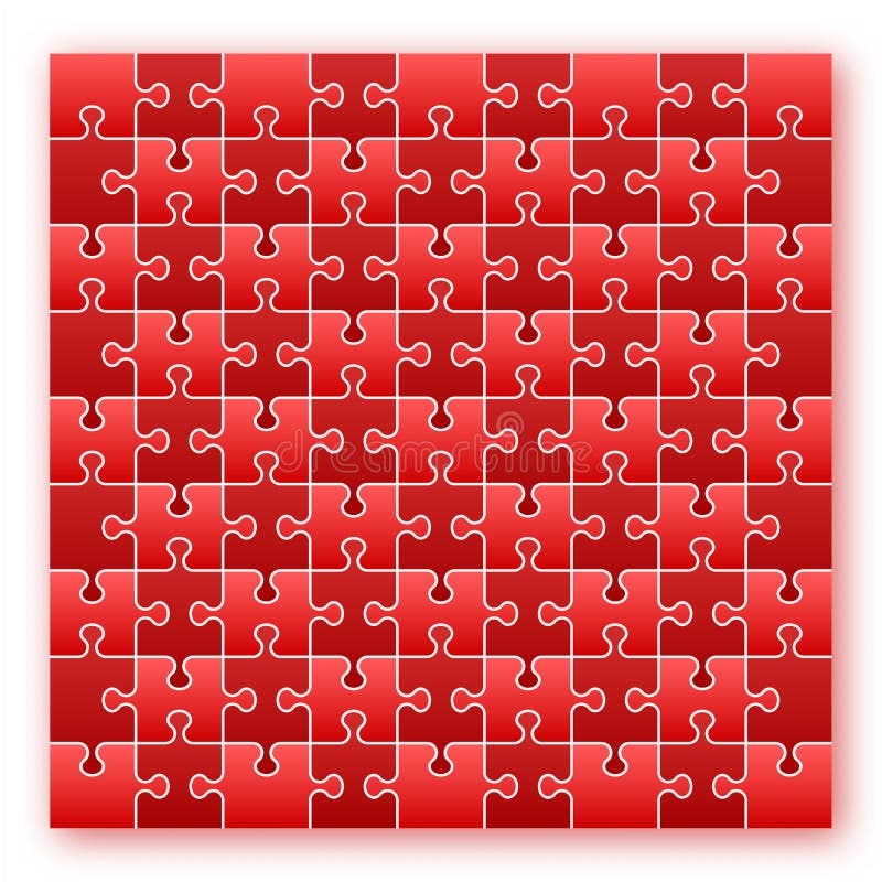 Jigsaw Puzzle template 24 pieces vector. Stock Vector by ©hi6un 24865479