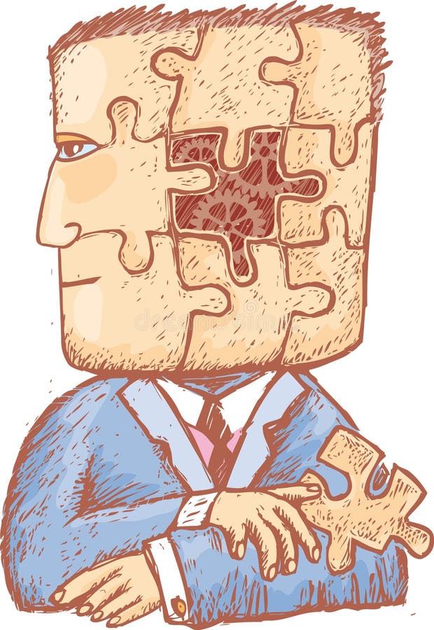 Puzzle dans ma tête illustration libre de droits Puzzle dans ma tête illustration libre de droits