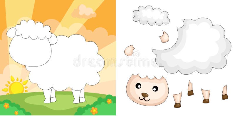 Puzzle de moutons illustration libre de droits Puzzle de moutons illustration libre de droits
