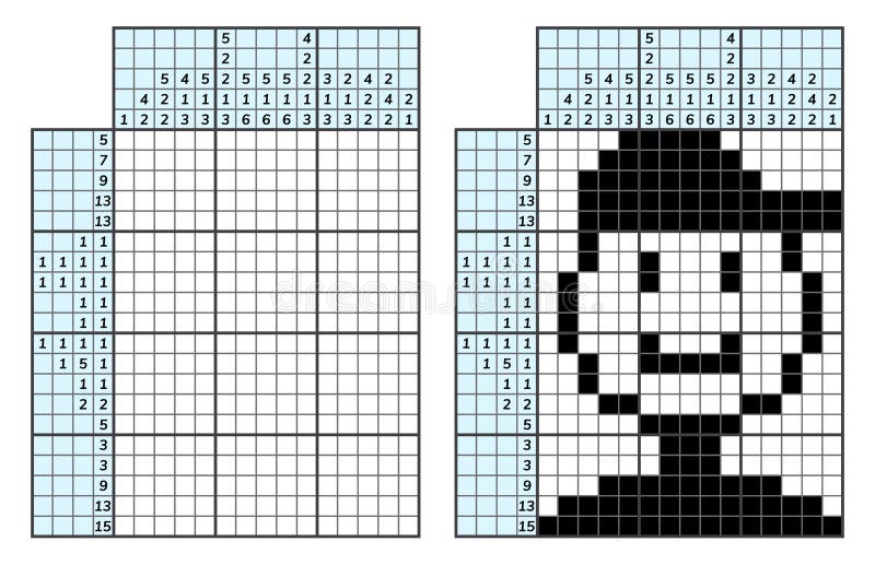 Puzzle De Palavras Cruzadas Japonês. Mosaico Matemático Adulto. Nonograma.  Jogo De Quebra-cabeças Lógico. Rebus Digital. Ilustraçã Ilustração do Vetor  - Ilustração de figura, quadrado: 212209945