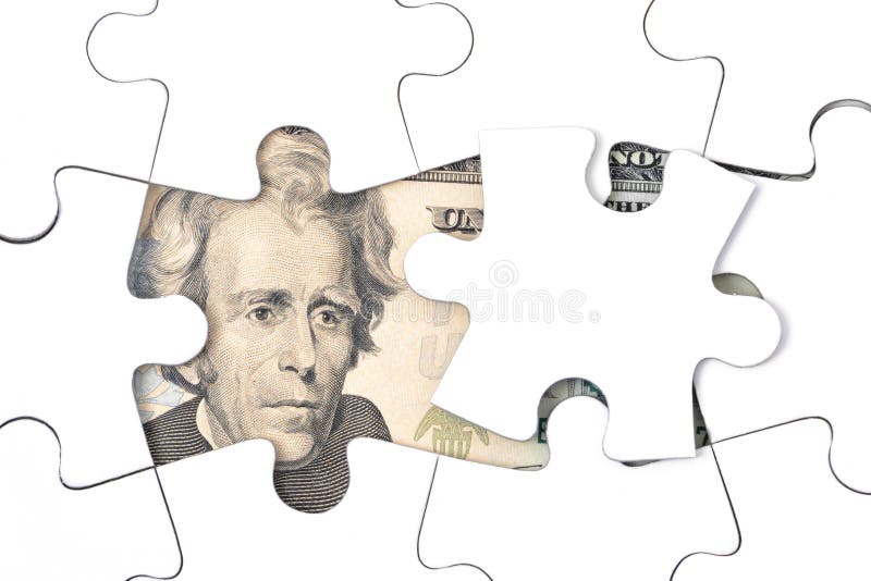Puzzle dei soldi immagine stock Puzzle dei soldi immagine stock