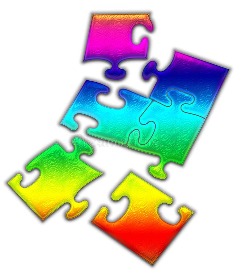 Puzzle denteux coloré image stock Puzzle denteux coloré image stock