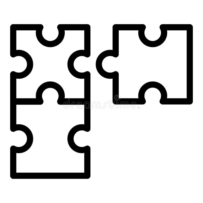Puzzle development icon, outline style stock illustration Puzzle development icon, outline style stock illustration