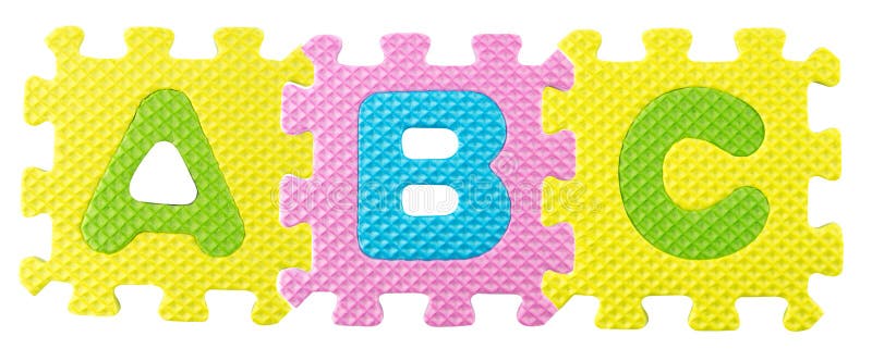 Puzzle dell'alfabeto immagini stock