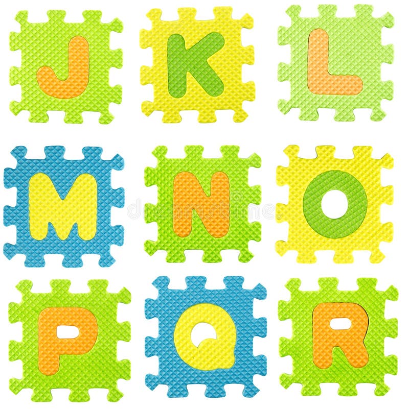 Puzzle dell'alfabeto immagini stock libere da diritti