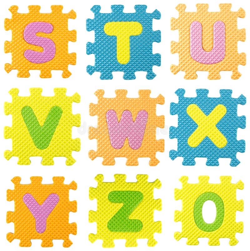 Puzzle dell'alfabeto immagine stock libera da diritti