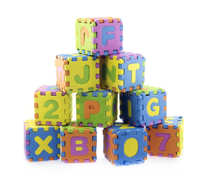 Puzzle di alfabeto inglese immagini stock libere da diritti