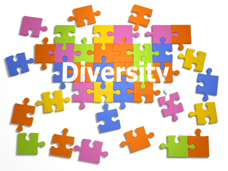 puzzle di diversità 3d illustrazione di stock puzzle di diversità 3d illustrazione di stock