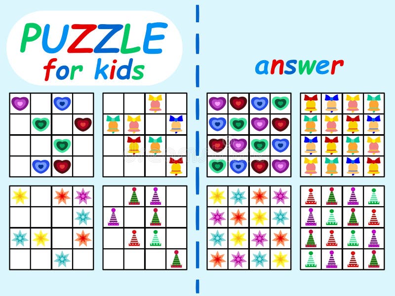 Sudoku para jogo de educação infantil conjunto de cores use