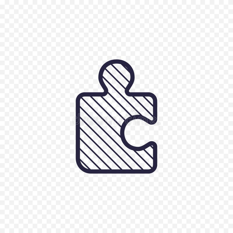 Puzzle game line icon. Jigsaw piece thin linear signs. Outline solution simple concept for websites, infographic, mobile applicati stock illustration Puzzle game line icon. Jigsaw piece thin linear signs. Outline solution simple concept for websites, infographic, mobile applicati stock illustration