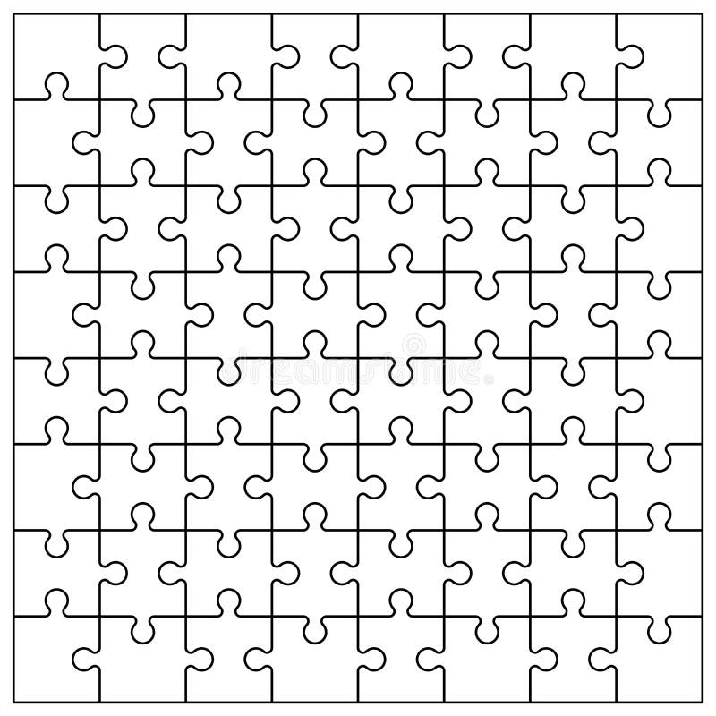 Parts of puzzle. White jigsaw infigraphic template, blank matching