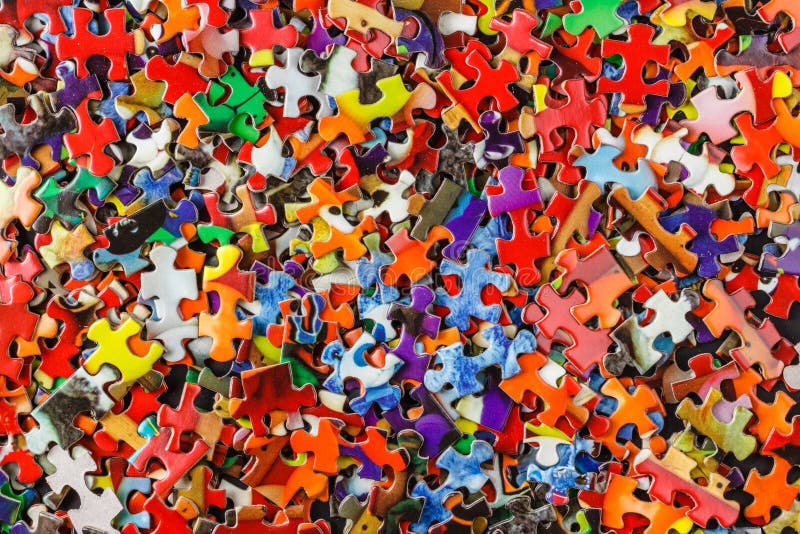 Puzzle multicolore fotografie stock libere da diritti