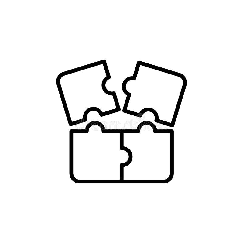 Puzzle Piece Icon for Brain Games and Problem Solving vector illustration