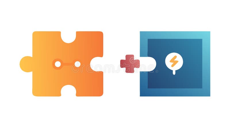 Puzzle piece with lightbulb, symbolizing ideas and innovative solutions, vector design Generative AI stock illustration