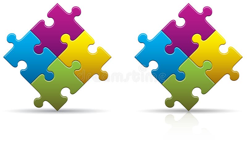 Puzzle Pieces Blank royalty free illustration