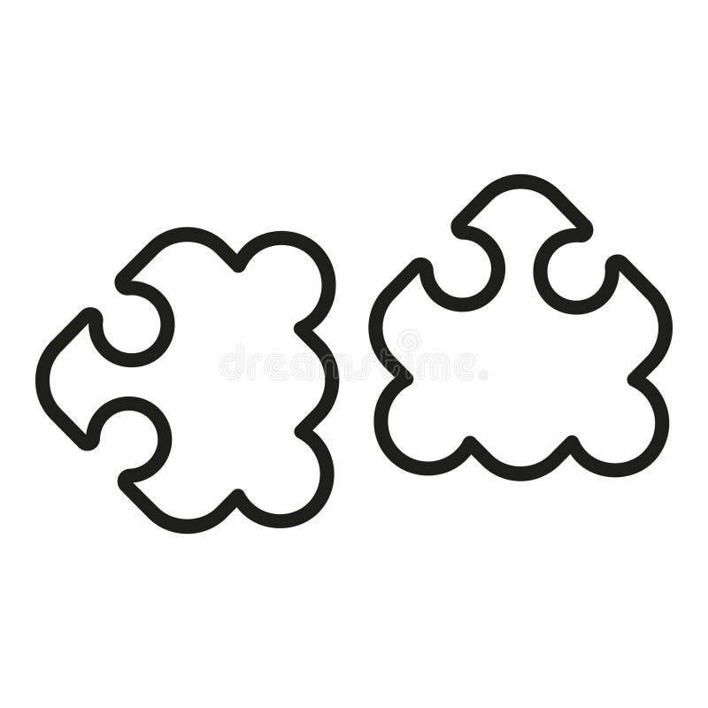 Puzzle of self realization icon outline vector. Self victory success royalty free illustration