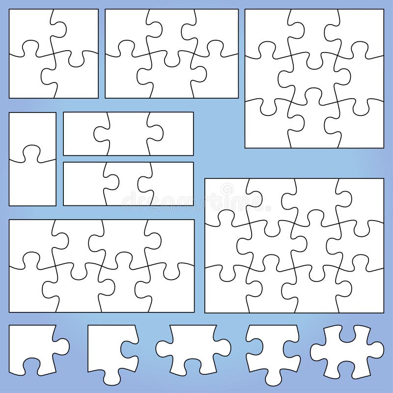 Puzzle stock Illustration outline, element 110296916