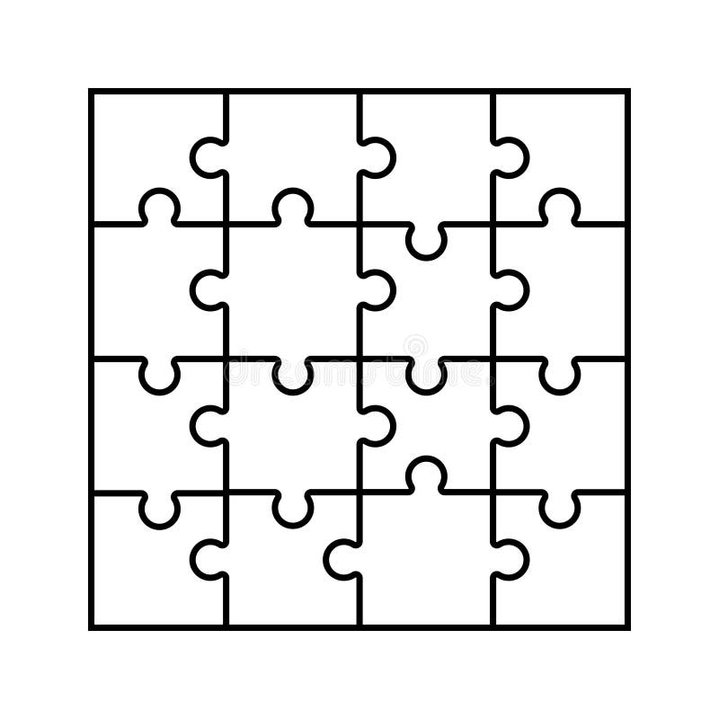 Blank White Puzzle Outline Stock Illustrations – 2,242 Blank White