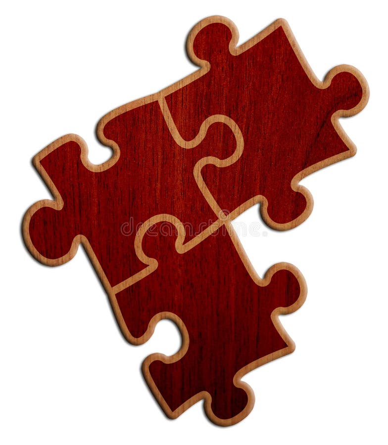 Puzzle - Wood Version On White Background