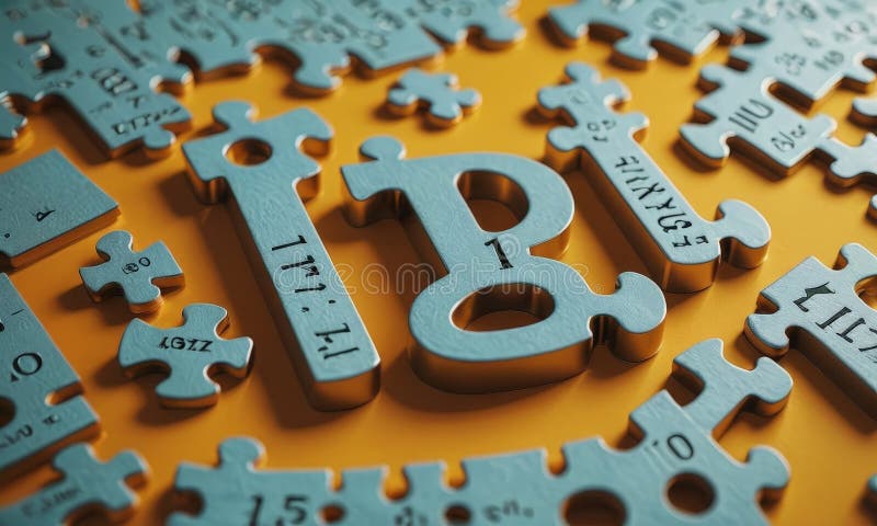 Puzzle with the word bit on it stock illustration