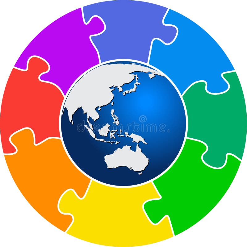 Puzzle world royalty free illustration Puzzle world royalty free illustration